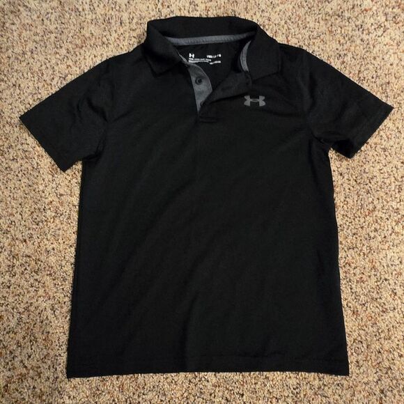 Under Armour Green Striped and Black Polo Shirts - Picture 2 of 10